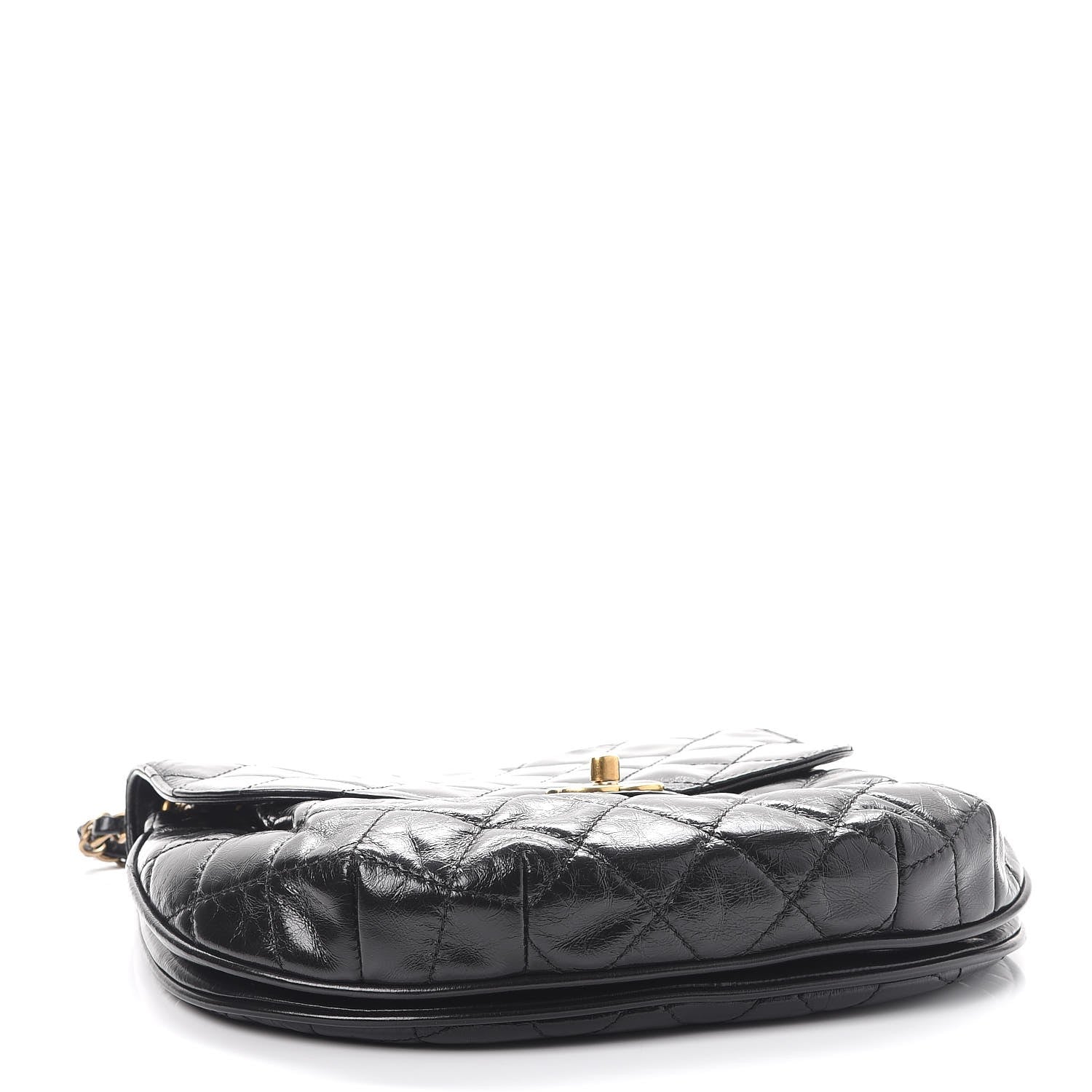 Chanel Glazed Calfskin Quilted Medium Bubble CC Flap Black 5 of 10