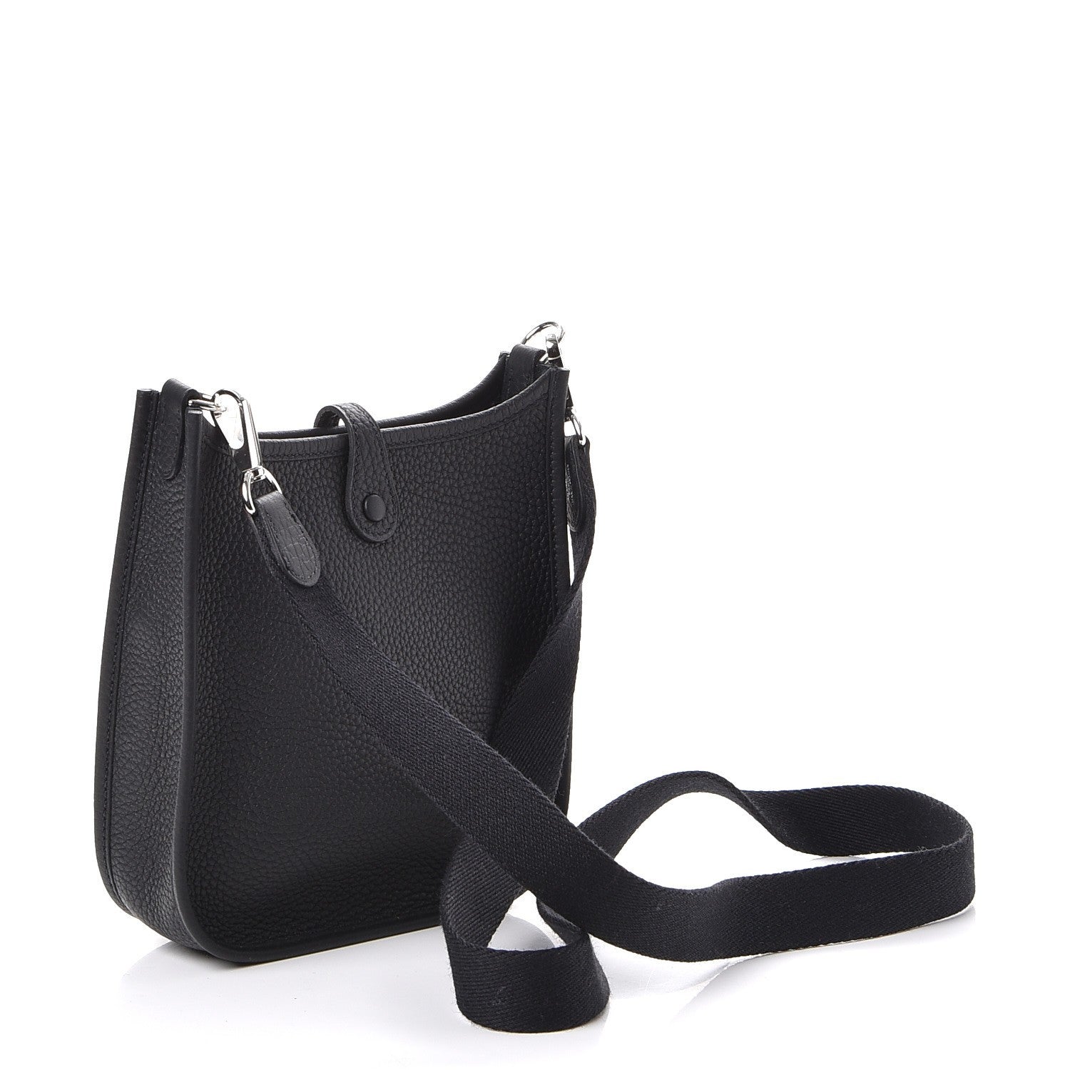 Hermes Taurillon Clemence Evelyne TPM Black 3 of 9