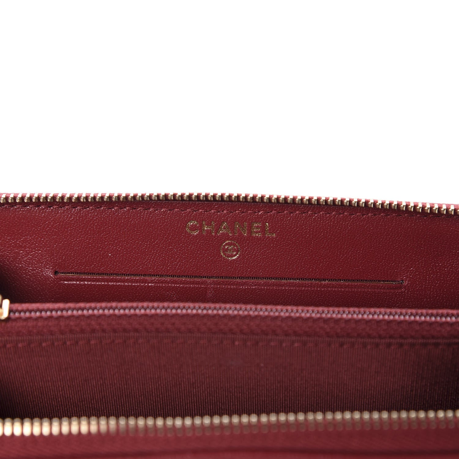Chanel Sheepskin Caviar Chevron Quilted Medium Mademoiselle Vintage Zip Around Wallet Red 7 of 9