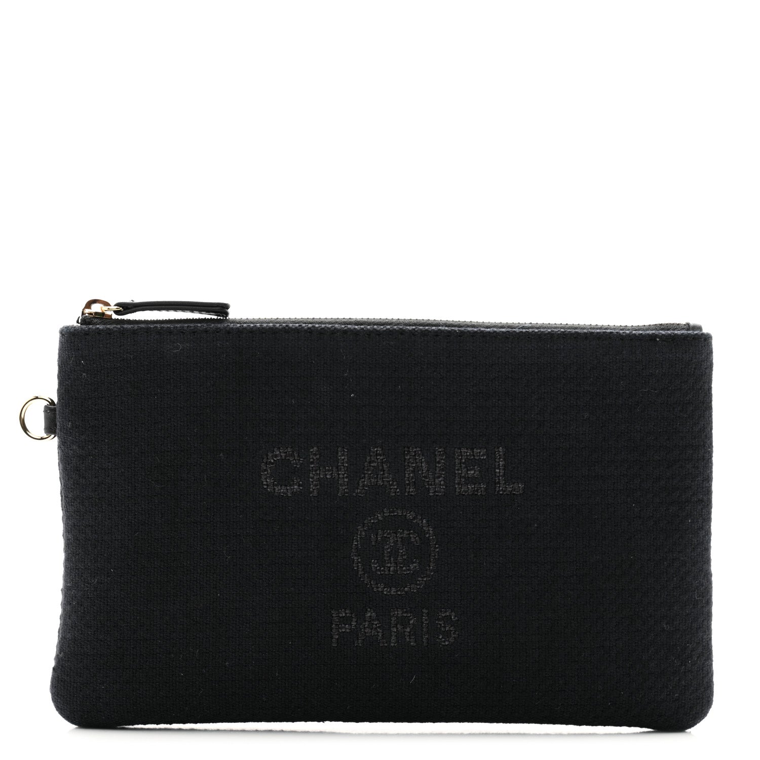 Chanel Mixed Fibers Small Deauville Pouch Black 1 of 9