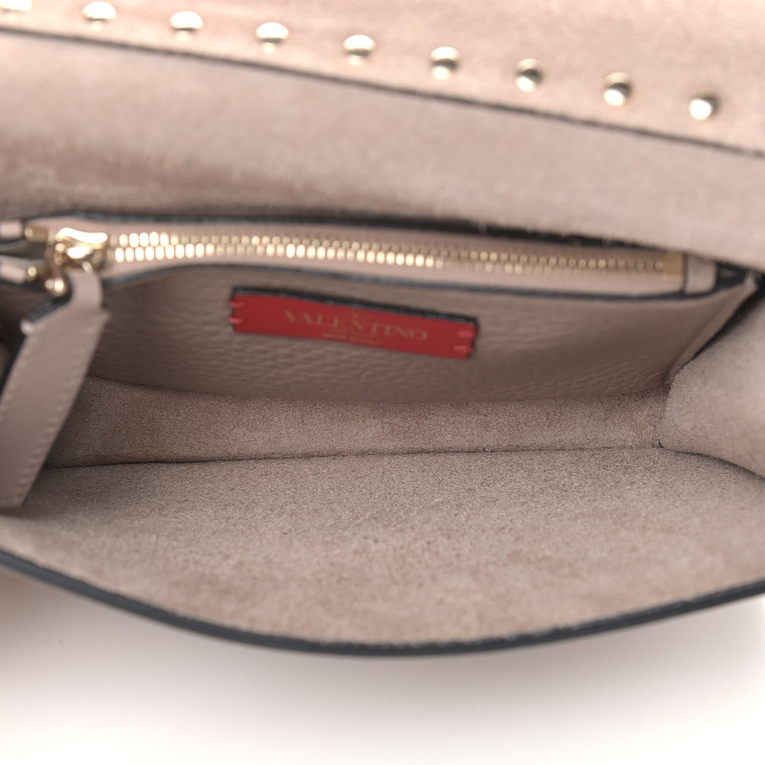 Valentino Garavani Pebbled Calfskin Rockstud Side Slip Crossbody Poudre 5 of 8