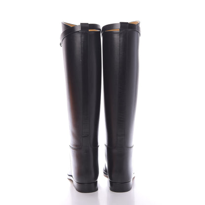Hermes Box Kelly Jumping Boots 38 Black 5 of 9