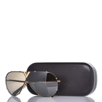 Louis Vuitton Metal LV Drive Sunglasses Z0897W Black Gold 7 of 7