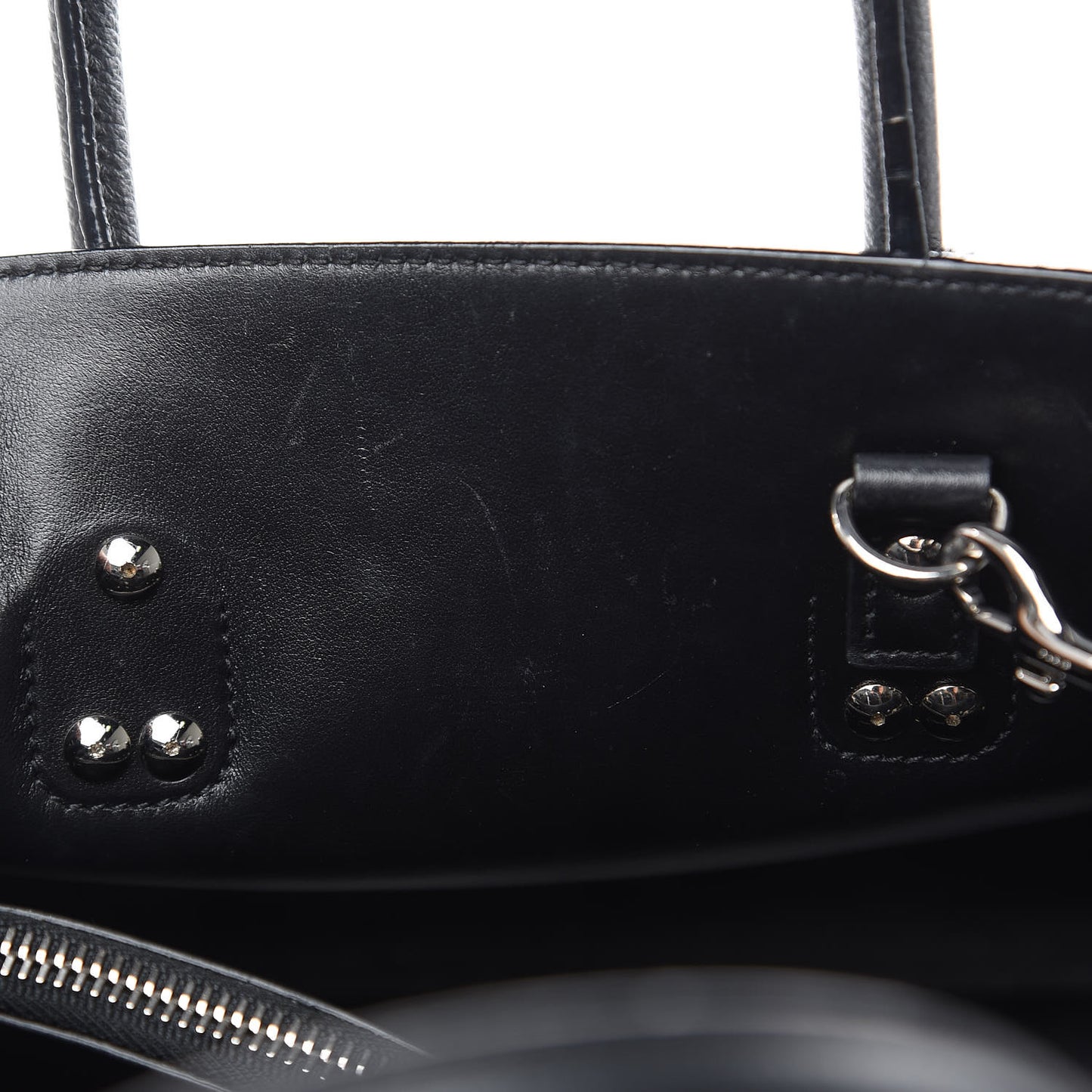 Grained Calfskin Baby Sac De Jour Black