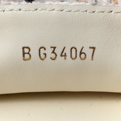 Chanel Tweed Grosgrain CC Mule Slide 38 White Black 8 of 8