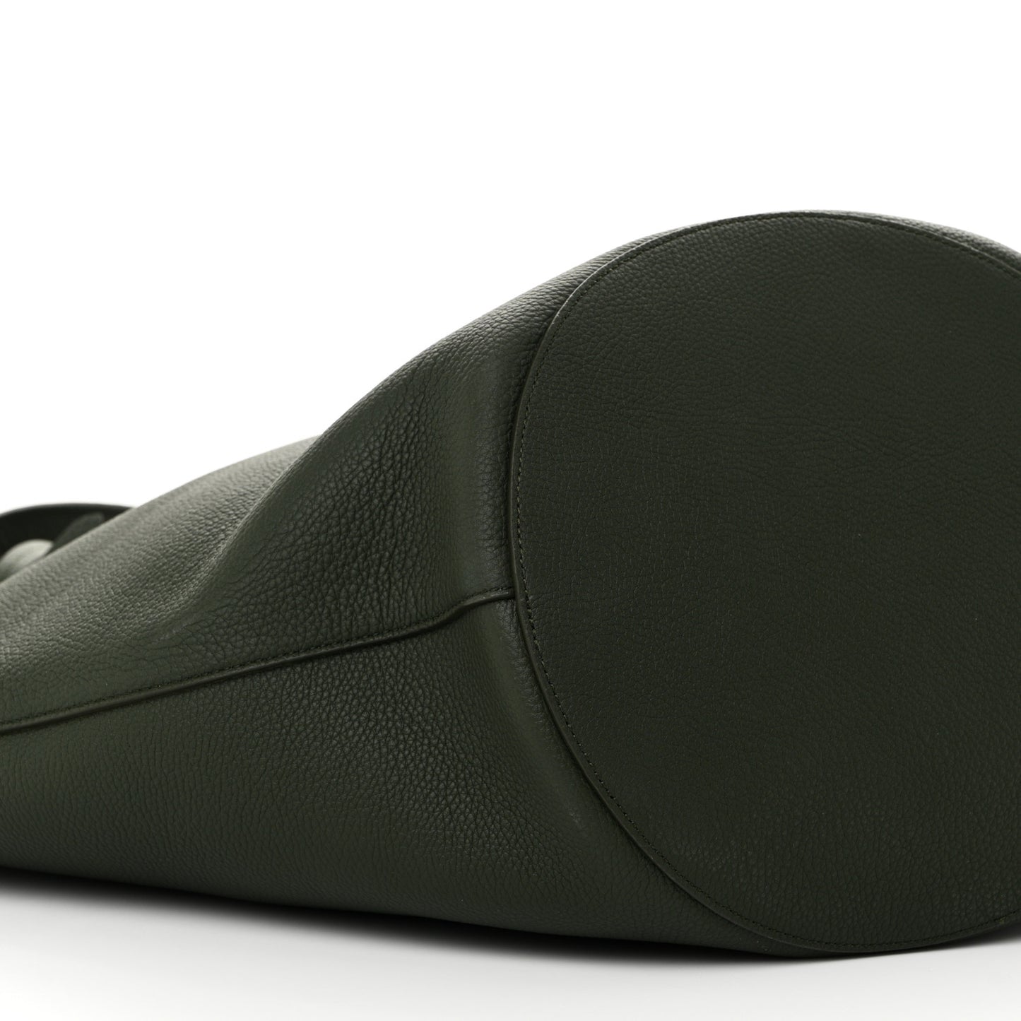 Pebbled Sport Calfskin Medium Lotus Tote Bottle Green