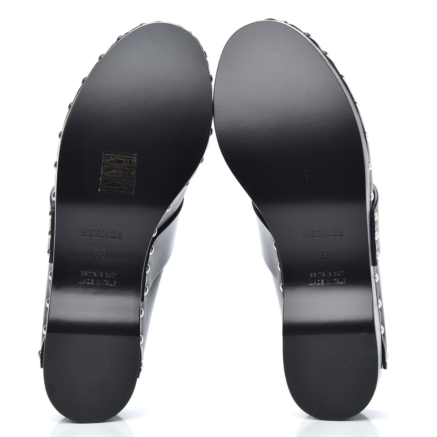 Calfskin Calya Mules 36 Black