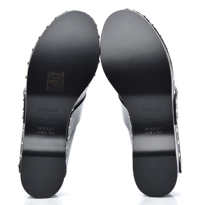 Hermes Calfskin Calya Mules 36 Black 5 of 8