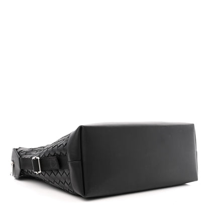 Bottega Veneta Calfskin Intrecciato Zipped Tote Black 5 of 12
