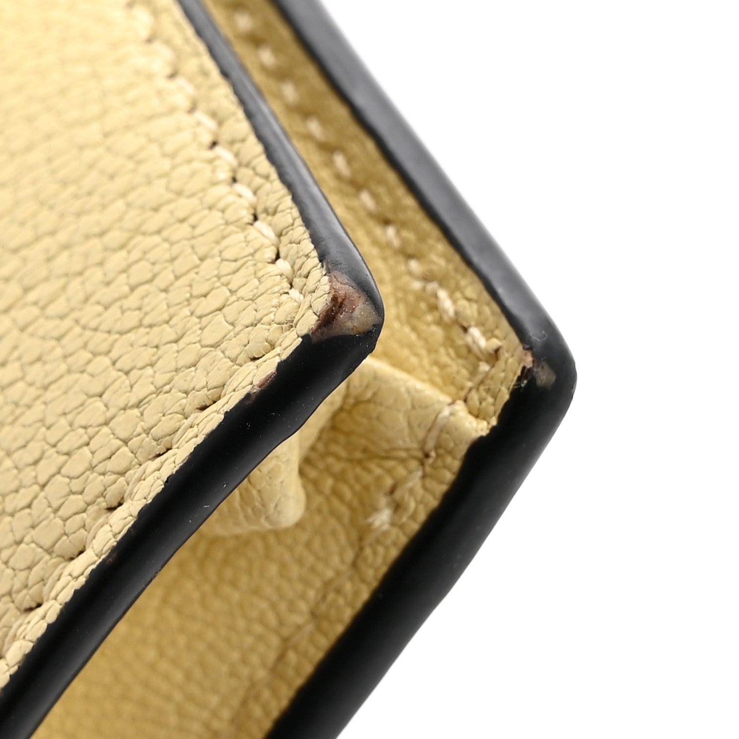 Christian Dior Goatskin Saddle Card Holder Pastel Yellow 8 of 11