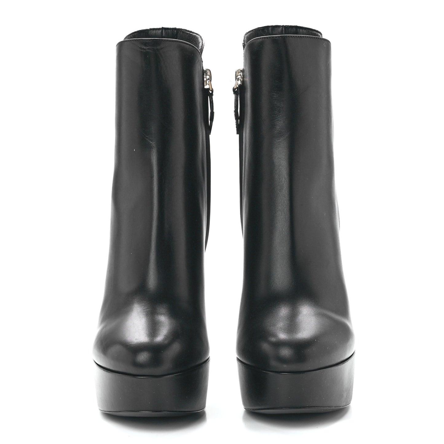 Calfskin Monogram Afterglow Platform Ankle Boots 40 Black