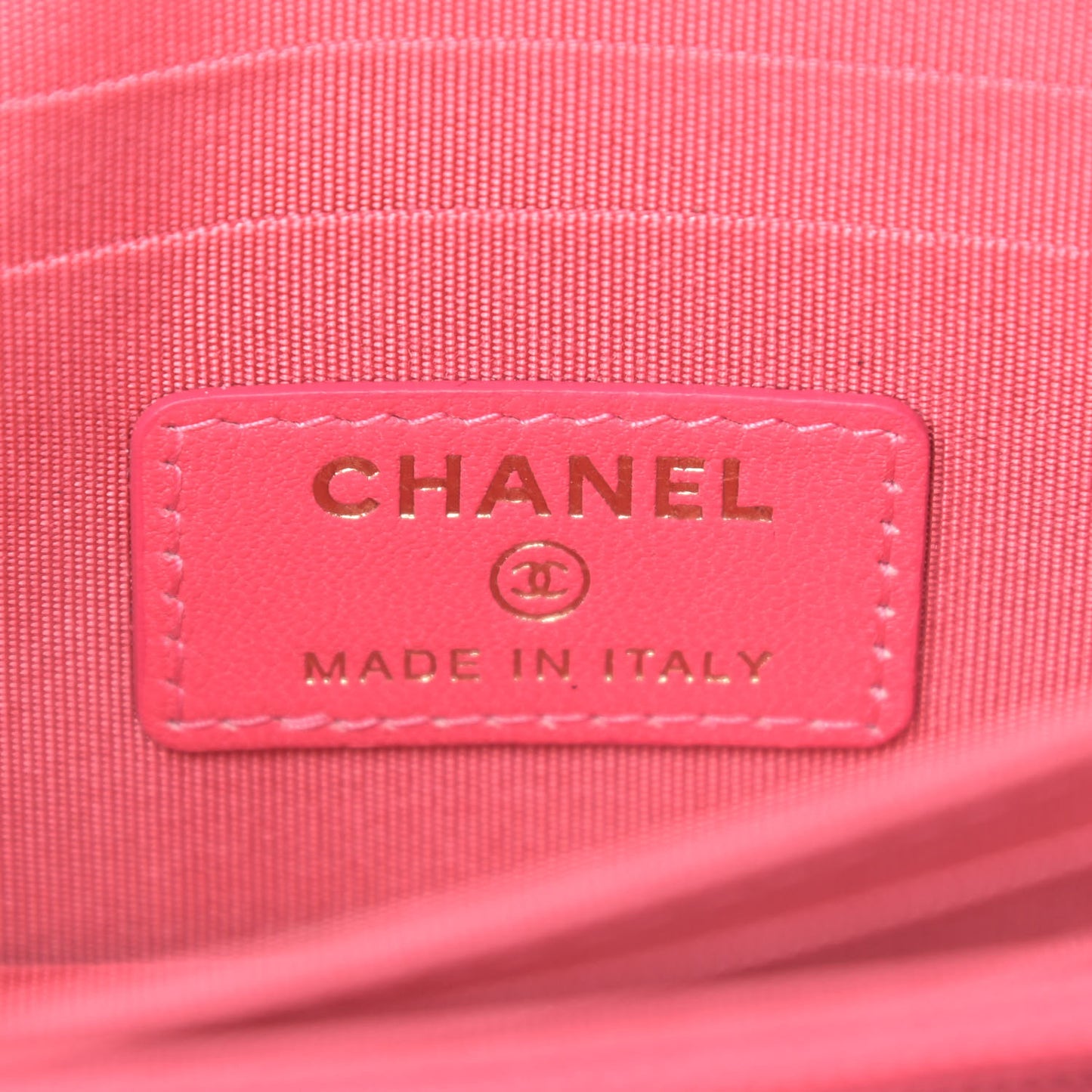 Lambskin Quilted Mini Trendy CC Wallet On Chain WOC Pink
