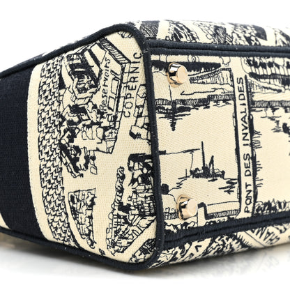Christian Dior Canvas Embroidered Medium Plan de Paris Lady D-Lite Beige Black 9 of 9