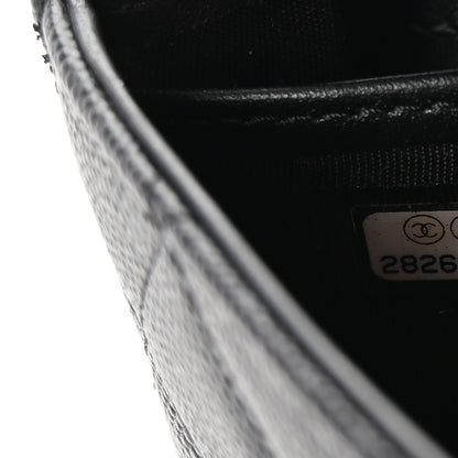Chanel Caviar Quilted Filigree Large Gusset Flap Wallet Black 8 of 8