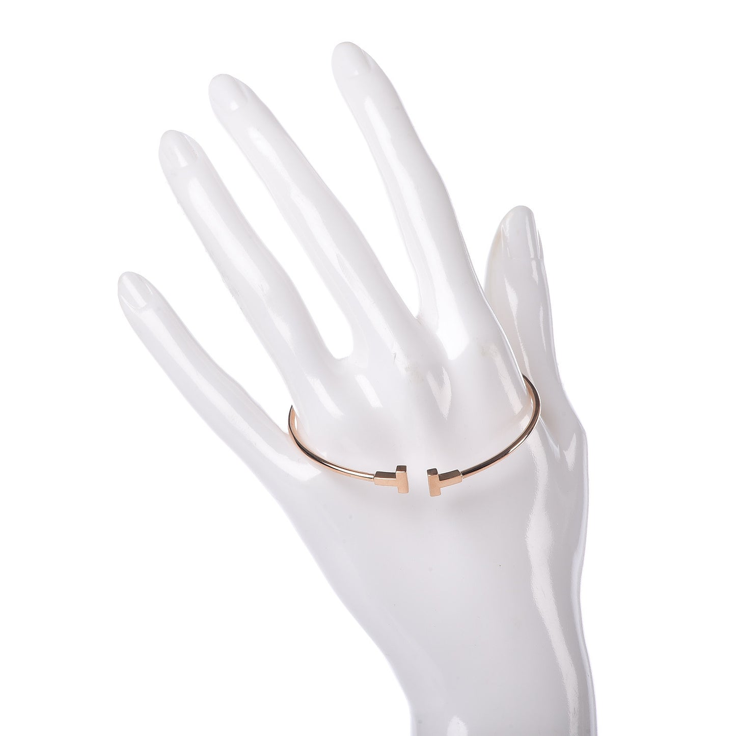 18K Rose Gold Narrow T Wire Bracelet