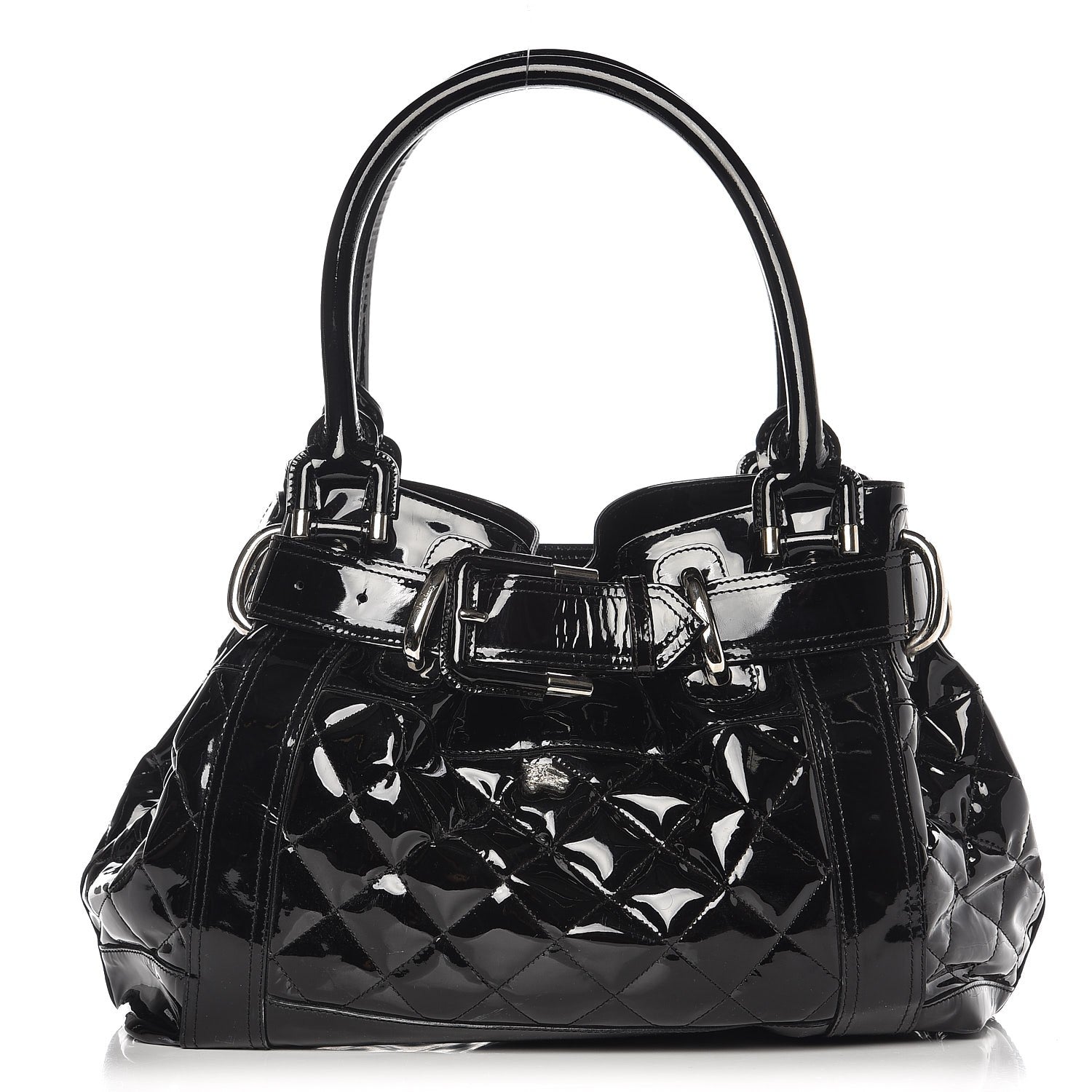 Burberry Patent Quilted Beaton Black 1 of 8