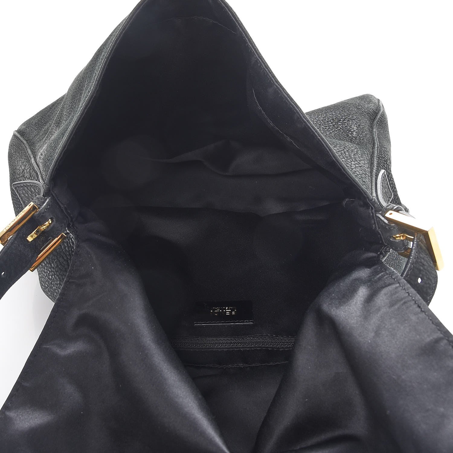 Fendi Vitello Savana Big Mama Baguette Black Tartaruga Natural 5 of 16