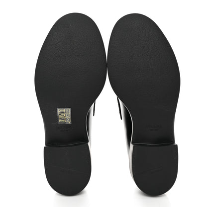 Prada Spazzolato Metal Triangle Logo 50mm Loafers 37.5 Black 5 of 12