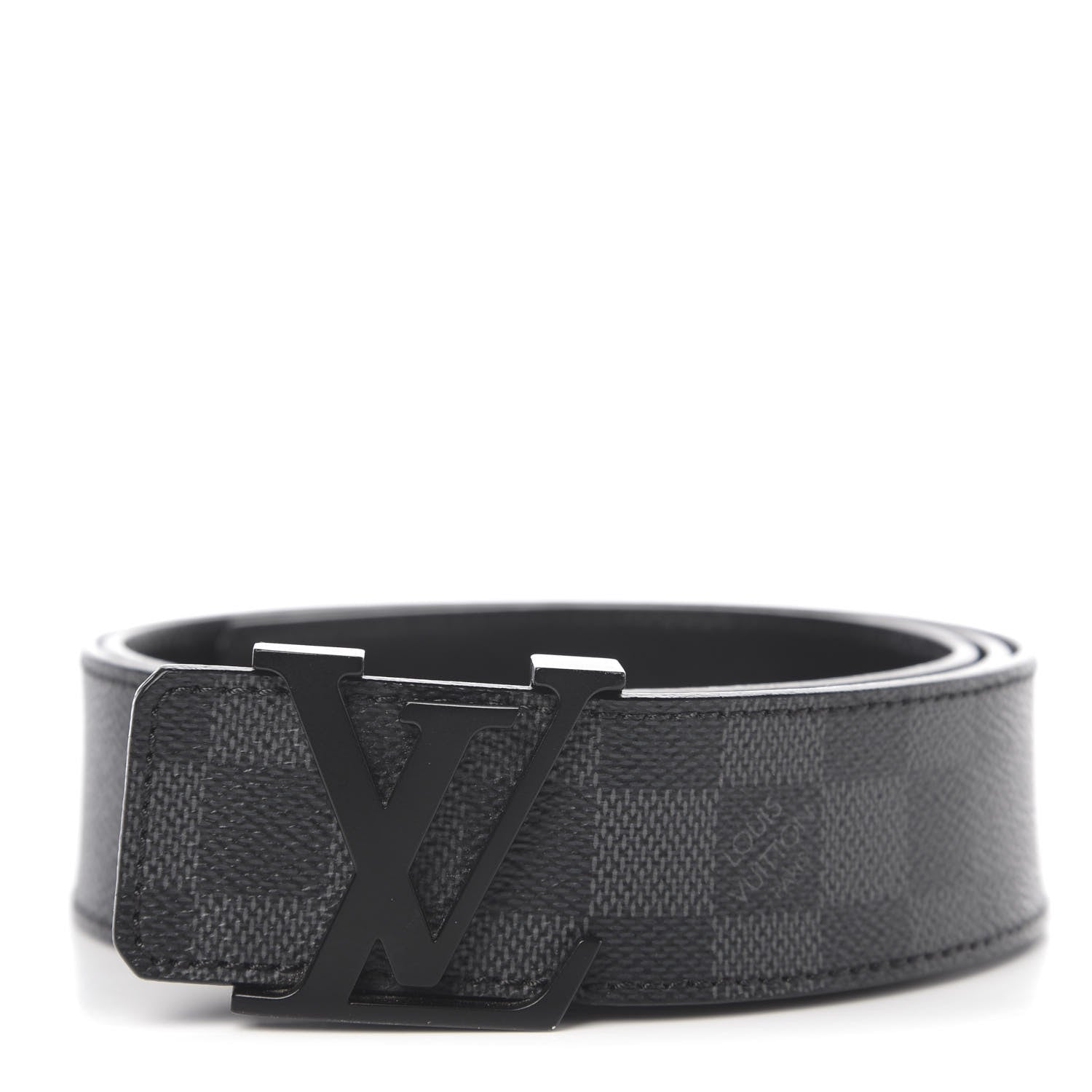 Louis Vuitton Damier Graphite 40mm LV Initiales Belt 100 40 1 of 7