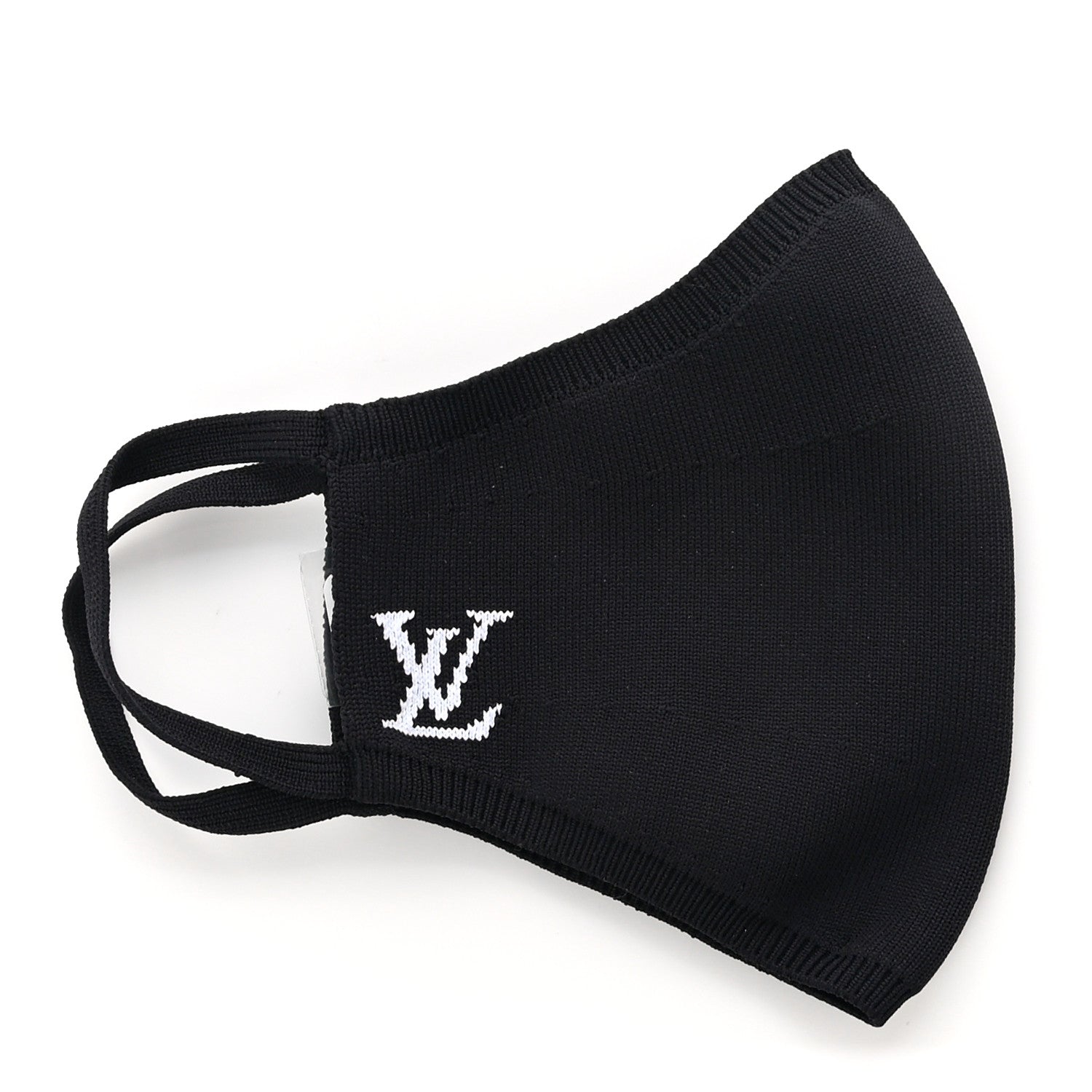 Louis Vuitton LV Initials Knit Face Mask Black 1 of 8