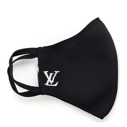 Louis Vuitton LV Initials Knit Face Mask Black 1 of 8