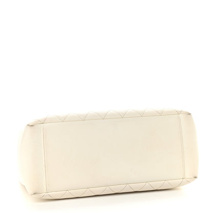 Chanel Caviar Quilted Grand Shopping Tote GST White 4 of 13
