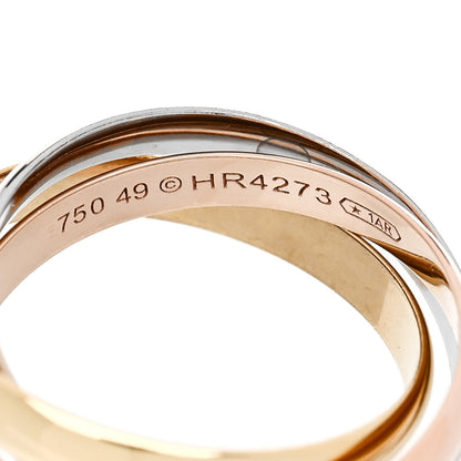 Cartier 18K Pink Yellow White Gold Classic Trinity Ring 49 4.75 4 of 4