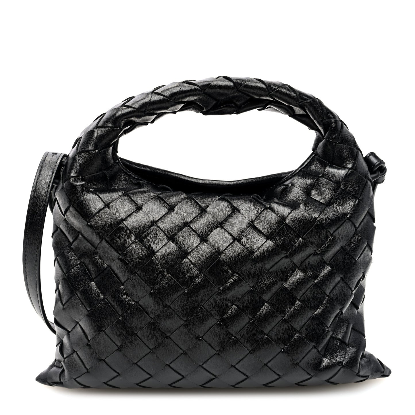 Calfskin Intrecciato Mini Hop Black