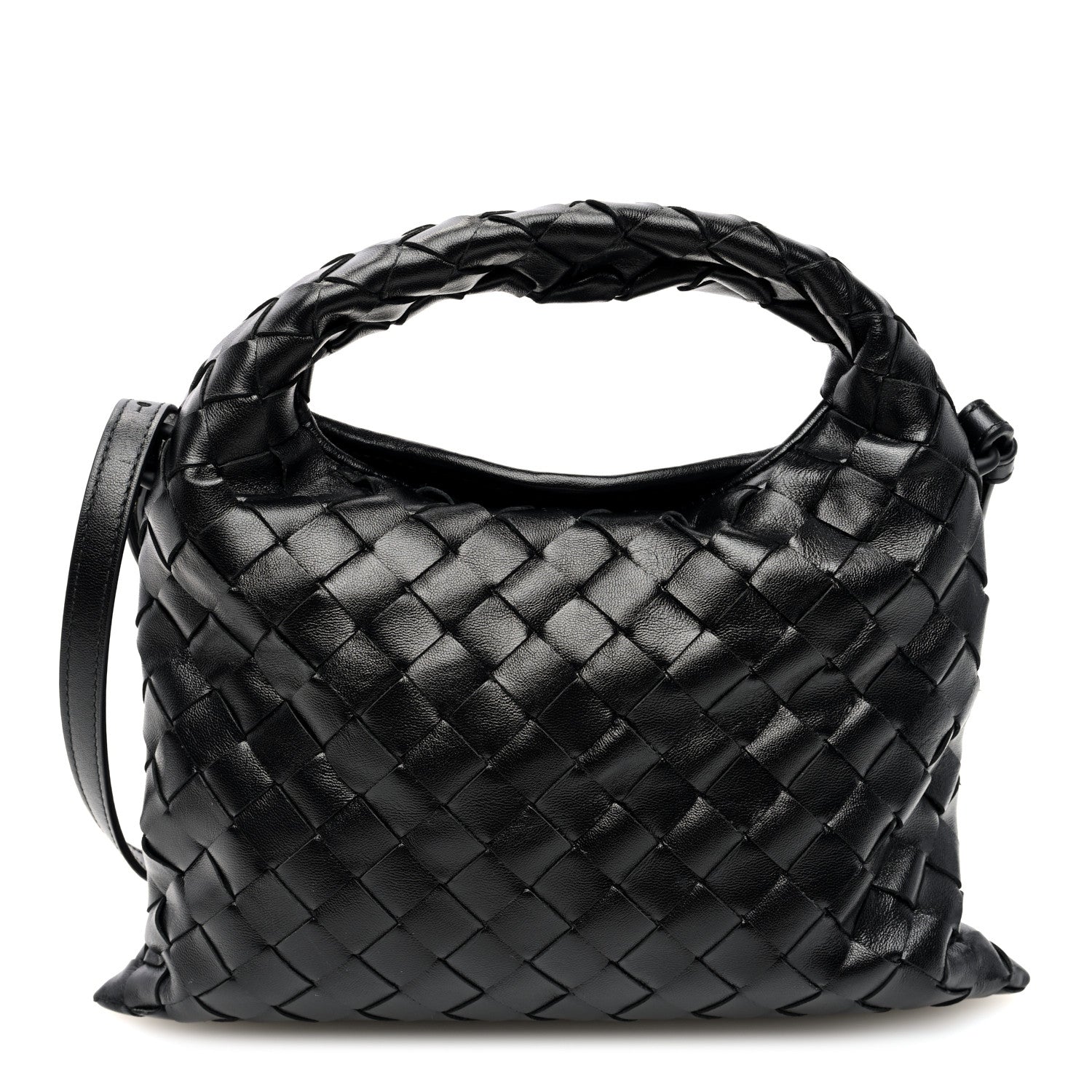 Bottega Veneta Calfskin Intrecciato Mini Hop Black 1 of 11