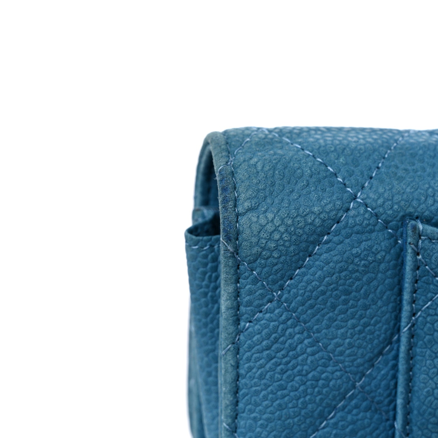 Chanel Iridescent Caviar Quilted Travel Wallet Blue 18 of 21