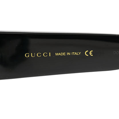Gucci Acetate Square Frame Sunglasses GG0083S Glitter Red Black Green 5 of 8