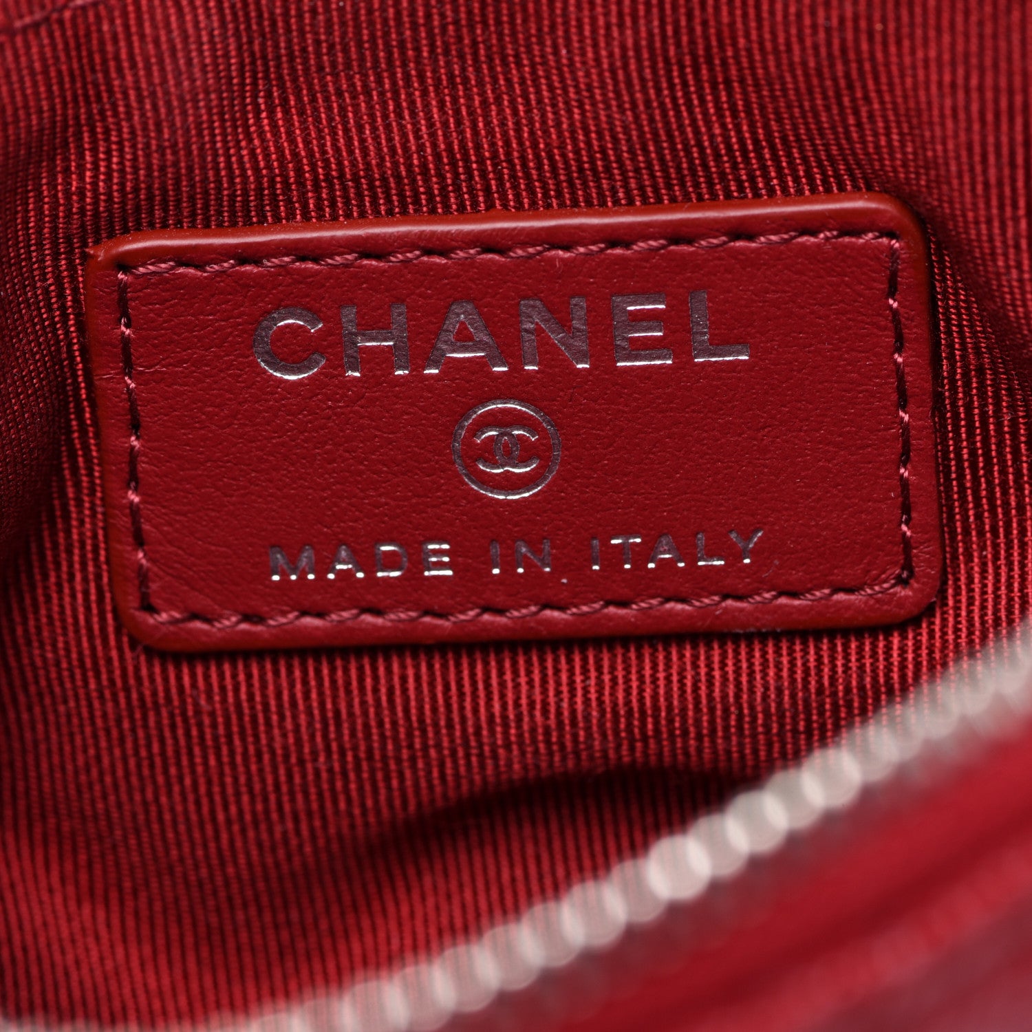Chanel Caviar Quilted Small Cosmetic Case Red 6 of 8