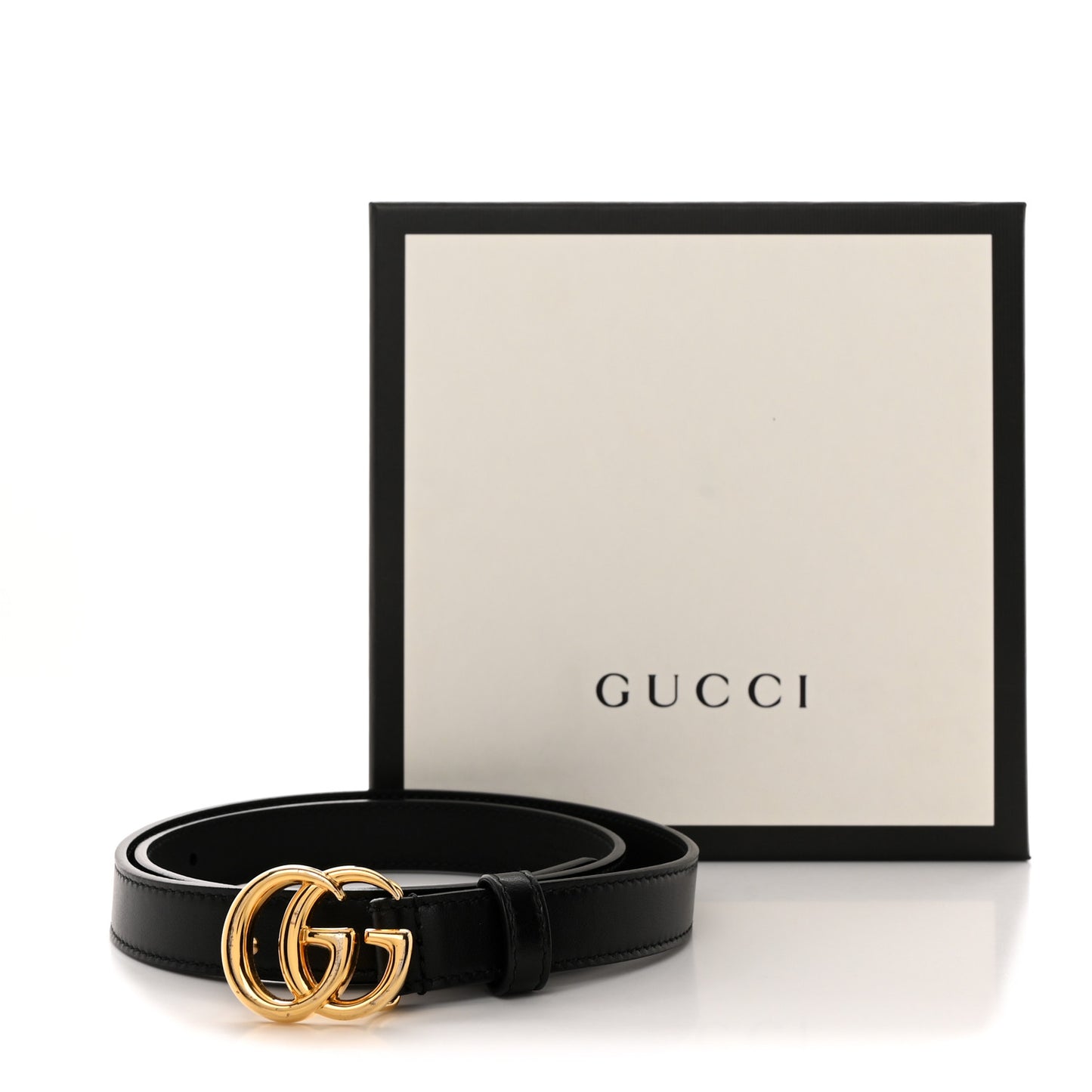 Calfskin Double G 20mm Belt 75 30 Black
