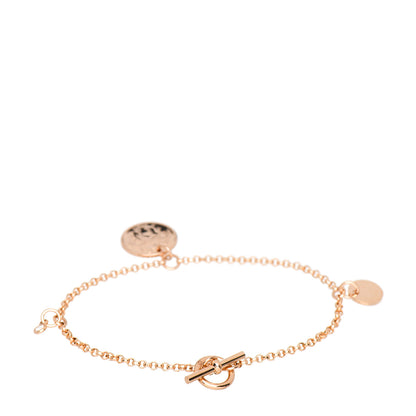 Hermes 18K Rose Gold Diamond PM Ex-Libris Bracelet ST 3 of 5