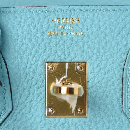 Hermes Togo Birkin 25 Bleu Atoll 18 of 33