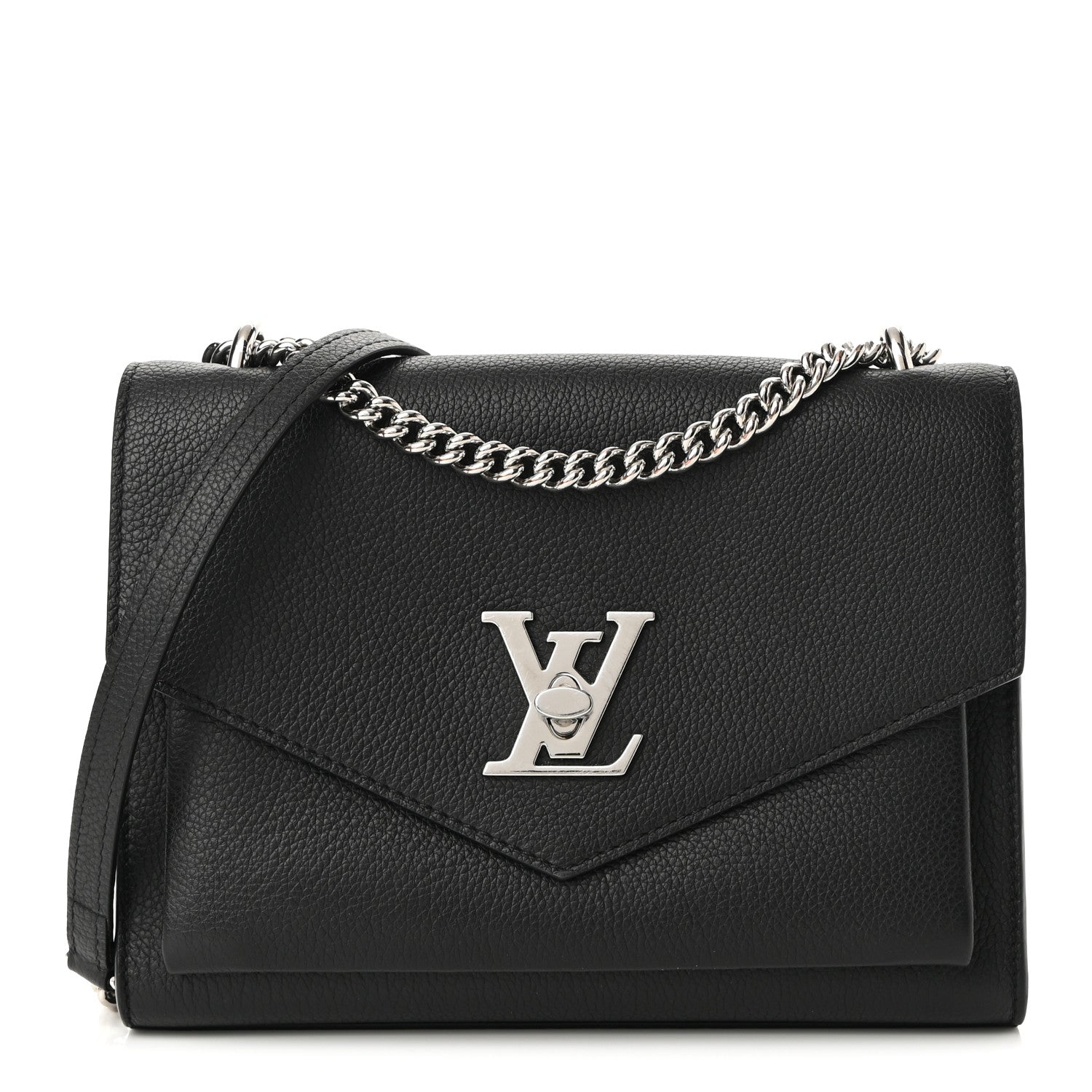 Louis Vuitton Soft Calfskin My Lockme Chain Bag BB Black 1 of 10