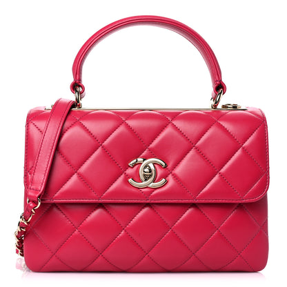 Chanel Lambskin Quilted Small Trendy CC Flap Dual Handle Bag Pink 1 of 10