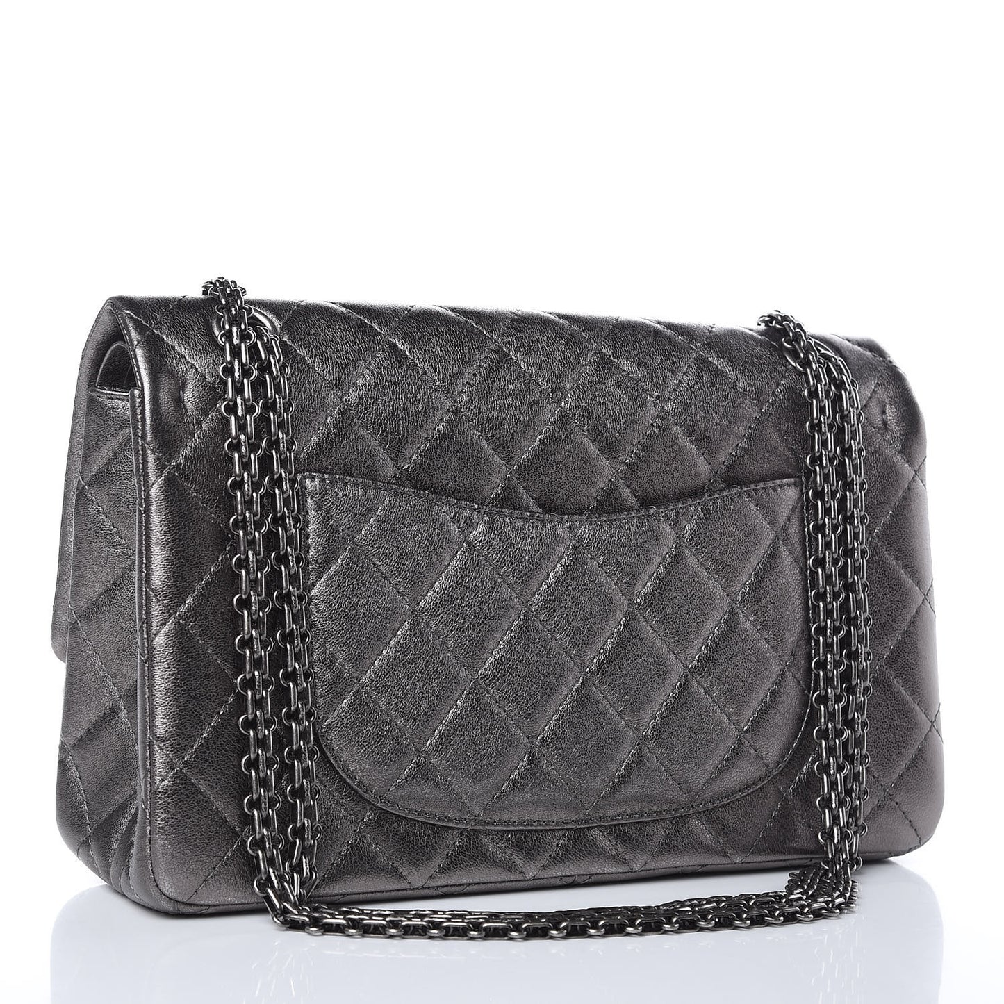 Metallic Calfskin Quilted 2.55 Reissue 226 Flap Charcoal