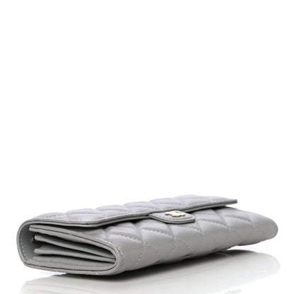 Chanel Caviar Quilted Large Flap Wallet Grey 4 of 12