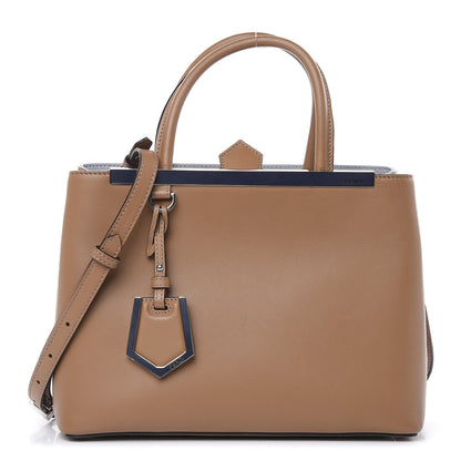 Fendi Vitello Dolce Century Petite 2Jours Tote Sand Polvere 1 of 12