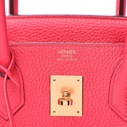 Hermes Taurillon Clemence Birkin 30 Rose Extreme 8 of 29