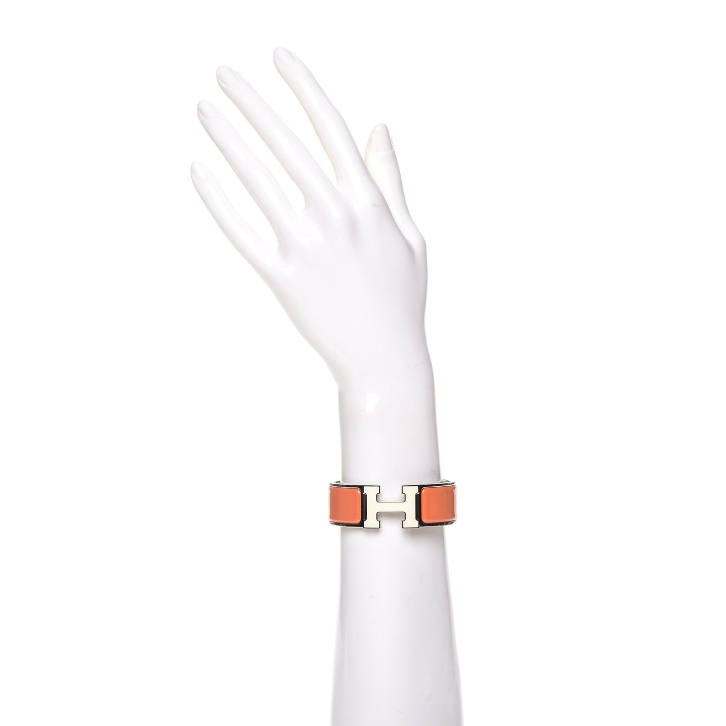 Enamel Wide Clic Clac H Bracelet GM Orange Fruite
