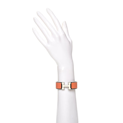Hermes Enamel Wide Clic Clac H Bracelet GM Orange Fruite 2 of 6