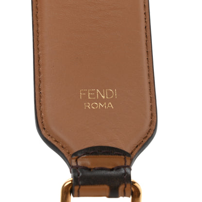 Fendi Calfskin FF 1974 Embossed Mini Strap You Tobacco Black 4 of 6