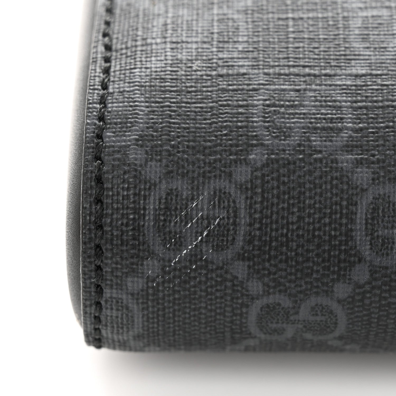 Gucci GG Supreme Monogram Appia Calfskin Web Flat Messenger Bag Black Grey 11 of 11