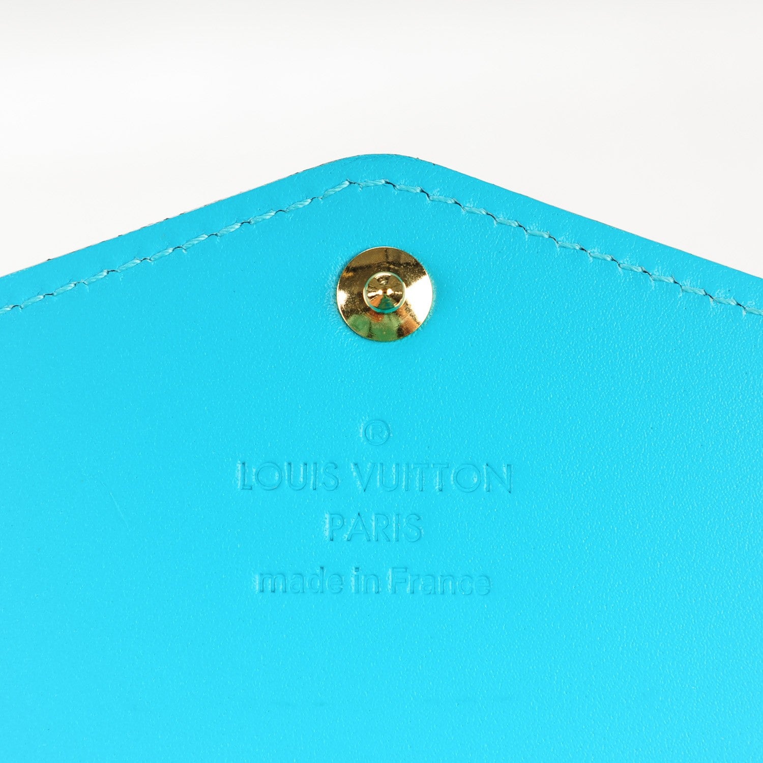 Louis Vuitton Vernis Sarah Wallet NM Turquoise 6 of 7