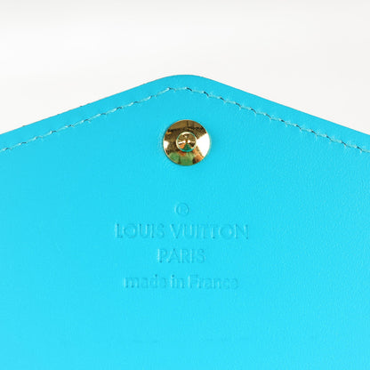 Louis Vuitton Vernis Sarah Wallet NM Turquoise 6 of 7