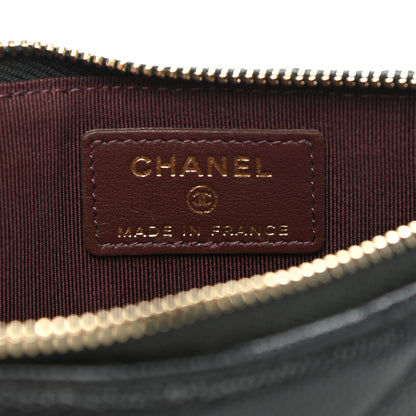 Chanel Caviar Quilted Classic Flat Wallet Pouch Black 6 of 9