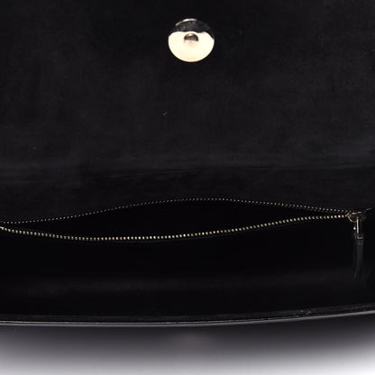 Gucci Patent Microguccissima Medium Broadway Clutch Black 5 of 12