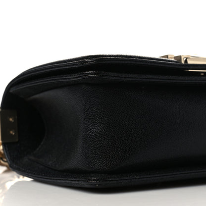 Chanel Caviar Chevron Quilted Small Boy Flap Black 8 of 10